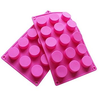 

2pcs Biscuit Cylinder Baking Tools Cake Mold Home Handmade Cookie Random Color Silicone Jelly 15 Holes Chocolate Kitchen Pudding