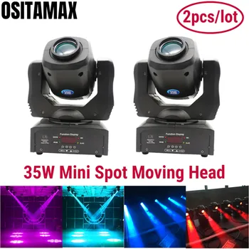 

2pcs Spot Lyre 35w Mini LED Moving Head Light DMX512 Brightness Gobo Wash Light for Stage Disco LED DJ Spot Light