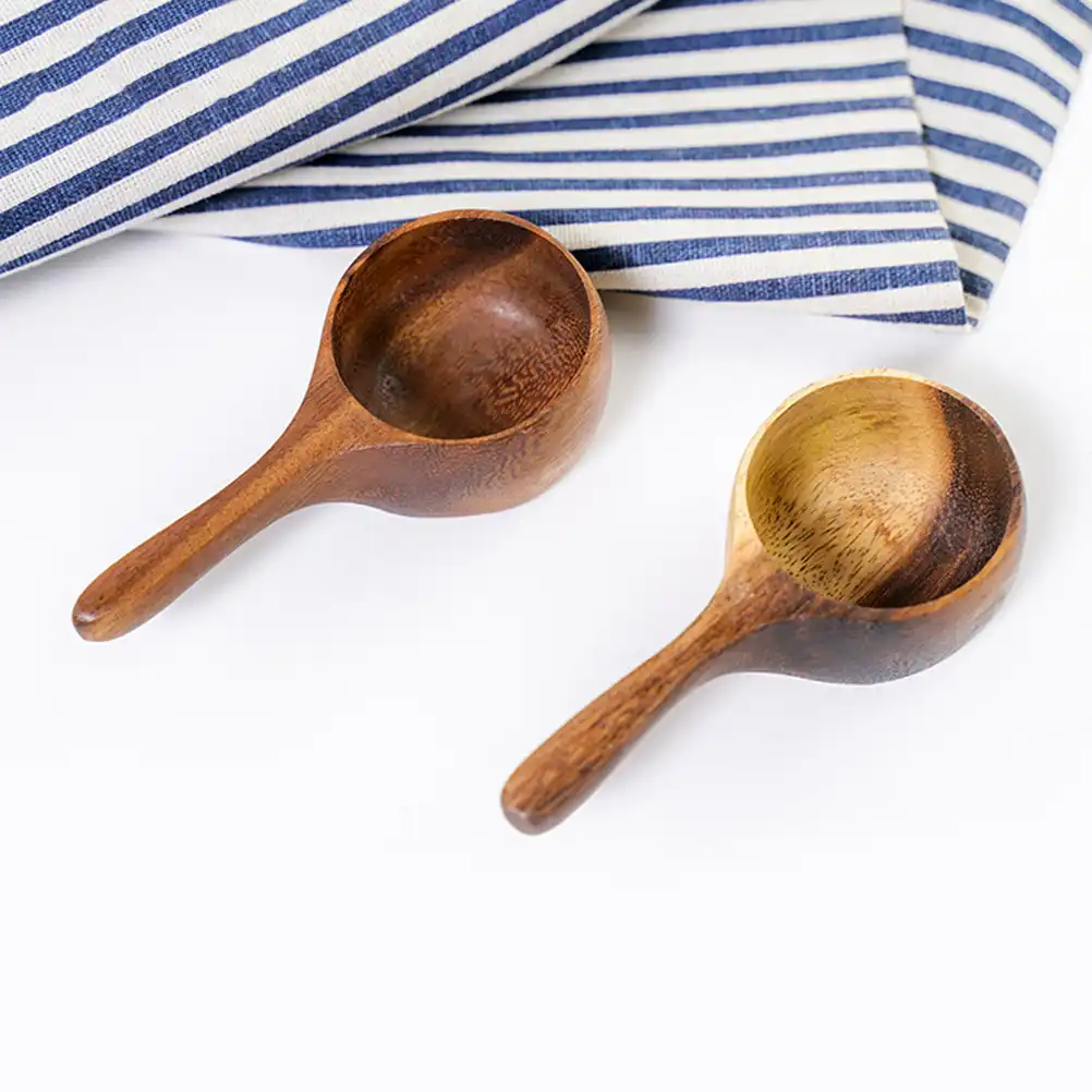 6PCS Creative Small Wooden Spoon Tea Spoon Mini Milk Powder Spoon Coffee Spoon Mini Wooden Spoon for Bath Salt Coffee Milk Spice Candy