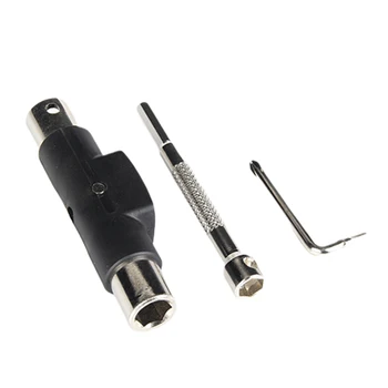 

Multifunctional Semi Automatic Wrench Removal Tool Handheld With File Durable Foldable Labor Saving Detachable For Skateboard