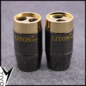 

4pcs YIVI Hi-end DIY HIFI System Solid Steel Speaker Video Audio Cable Power Wire Pants Boots coaxial 16mm to 2*8.5mm y splitter