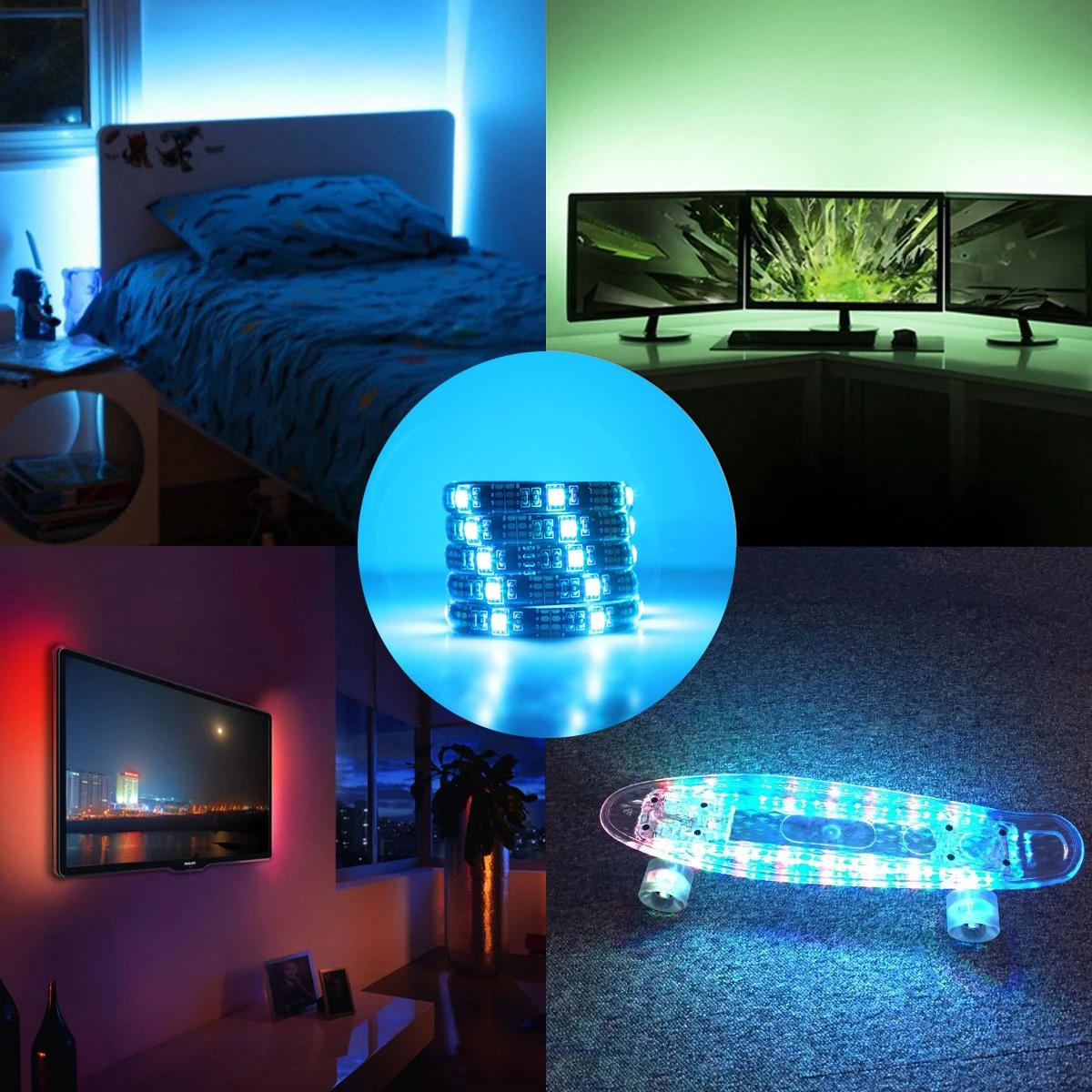 Binval Светодиодные ленты огни ТВ светодиодный подсветкой RGB питаемые через USB порт