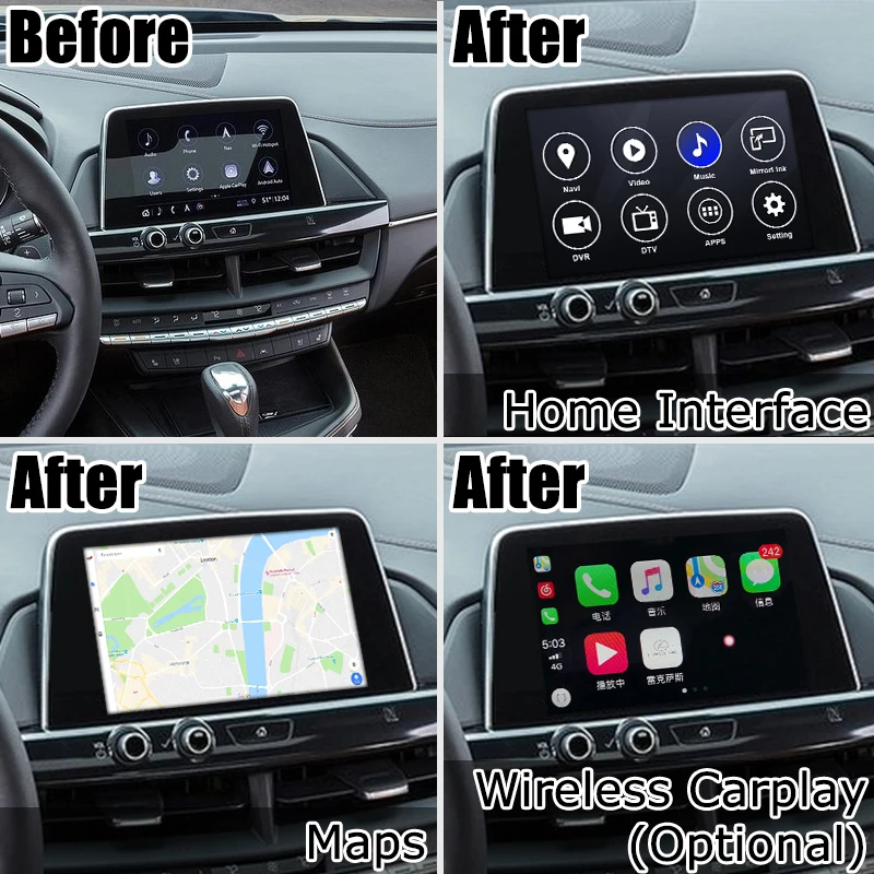 Android gps навигационная коробка для Cadillac CT4 и т. д. видео интерфейс mylink CUE intellilink система с беспроводной Carplay Lsailt