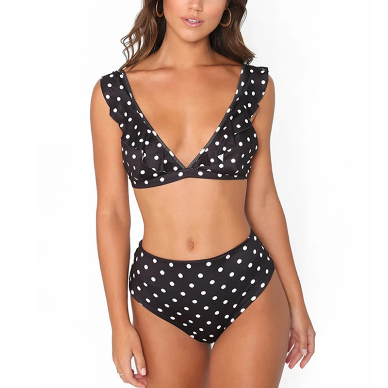 

Women Sexy High Waist Classic Dort Bikini Swimwear Push Up Swimsuit Bathing Suit Bikini Set Sweet Female Beach Wear