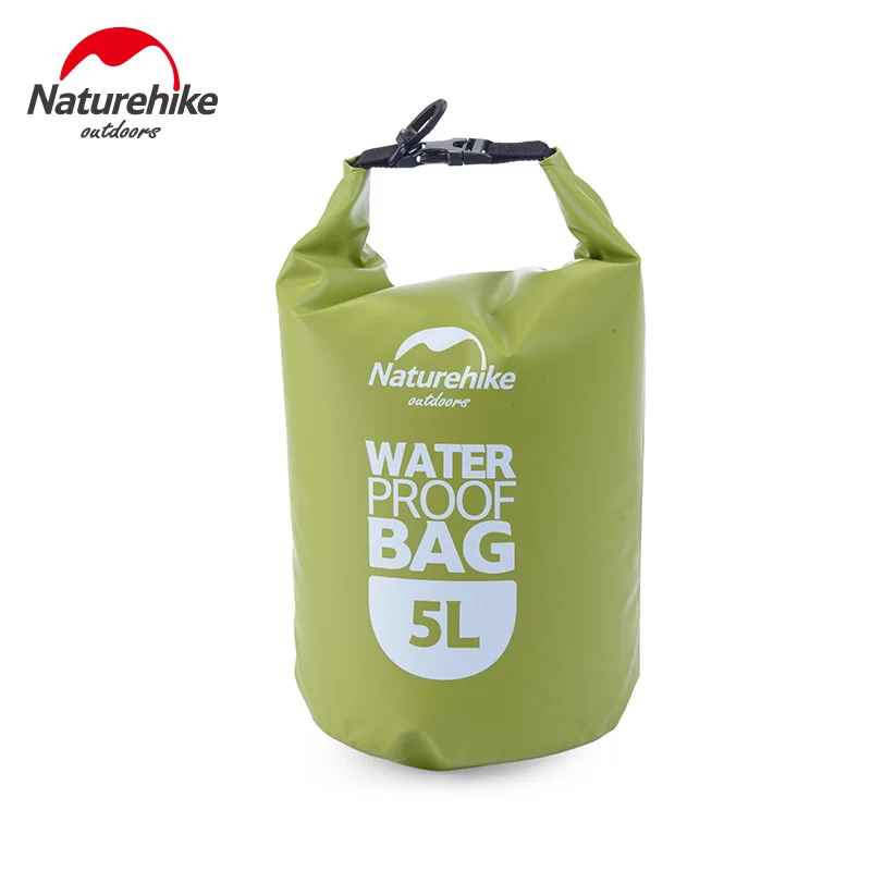 NatureHike речной треккинговые сумки 5L 2L мешок Открытый сухой плавательный Каякинг Водонепроницаемый Пляж океан Рафтинг сумка портативный - Цвет: green5L