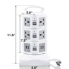 Tower Power Strip Surge Protector Vertical Multi Sockets 7/11/15/19 Way Universal Outlets Plug Socket USB 6.5Ft Extention Cord ► Photo 3/6