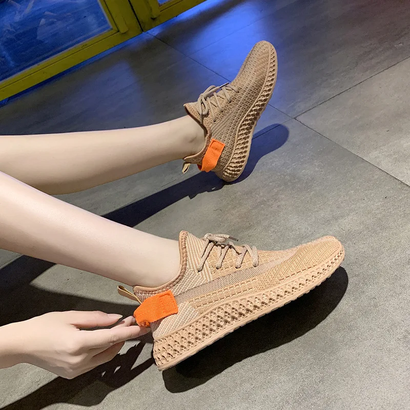 

2019 Spring Mesh Famous Brand Women's Leisure Outdoors Casual Shoes Slip on Flat Shoes Summer Shoes Sneakers Lace-Up Shoes 35-40