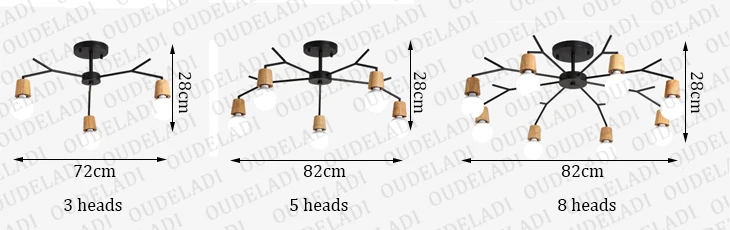 Lâmpada do Teto Lâmpada do Vintage Luzes de Teto Arte Aranha Retro Edison Loft Madeira Moderna Led Casa Sala Estar Decoração Luminárias 2 Luzes de teto