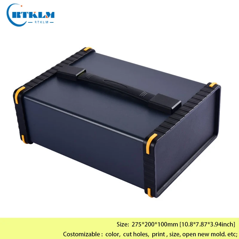 Алюминиевая распределительная коробка diy коробка для электронного проекта чехол алюминиевый металлический ящик распределительный блок питания корпус 275*200*100 мм - Цвет: BAD11017(W275)BTS-C2