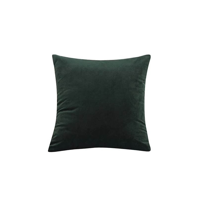 Velvet Throw Pillow Cover - Soft Solid Decorative Cushion Case for Home, Sofa, and Bedroom - Cozy Square Pillowcase
