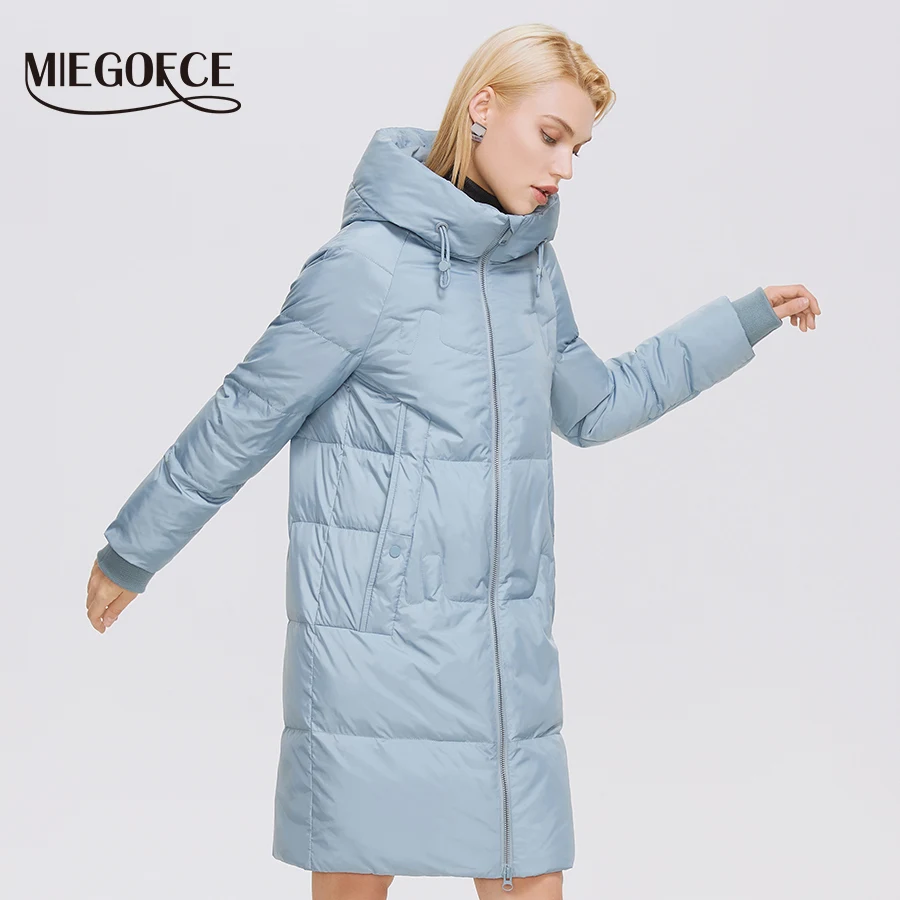 MIEGOFCE 2021 Winter Women Coats Simple Fashion Long Jacket Professional Parka Femme Coat D21858 | Женская одежда