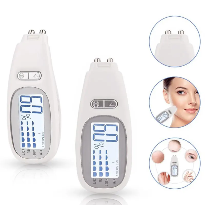 LCD Digital Skin Analyzer Machine Portable High Sensitive Probe Monitor Moisture Oil Content Facial Tester makeup |