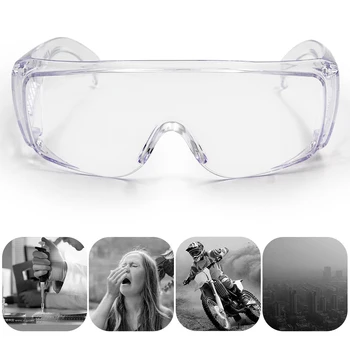 

Safety Bike Glasses Adults Personal Protective Eyewear with Clear Anti Fog Scratch Resistant Lenses Use w/ Prescription Glasses