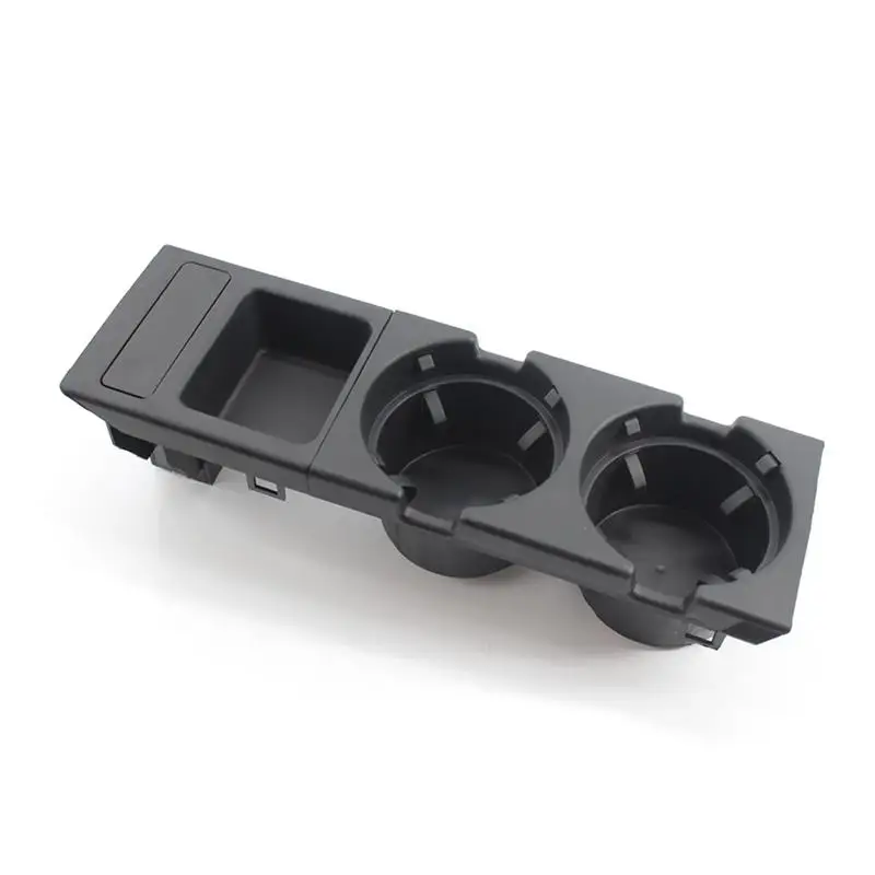 

Black Double Hole Car Vehicle Front Center Console Storage Box Coin + Cup Holder for BMW E46 3SERIES 1999-2005