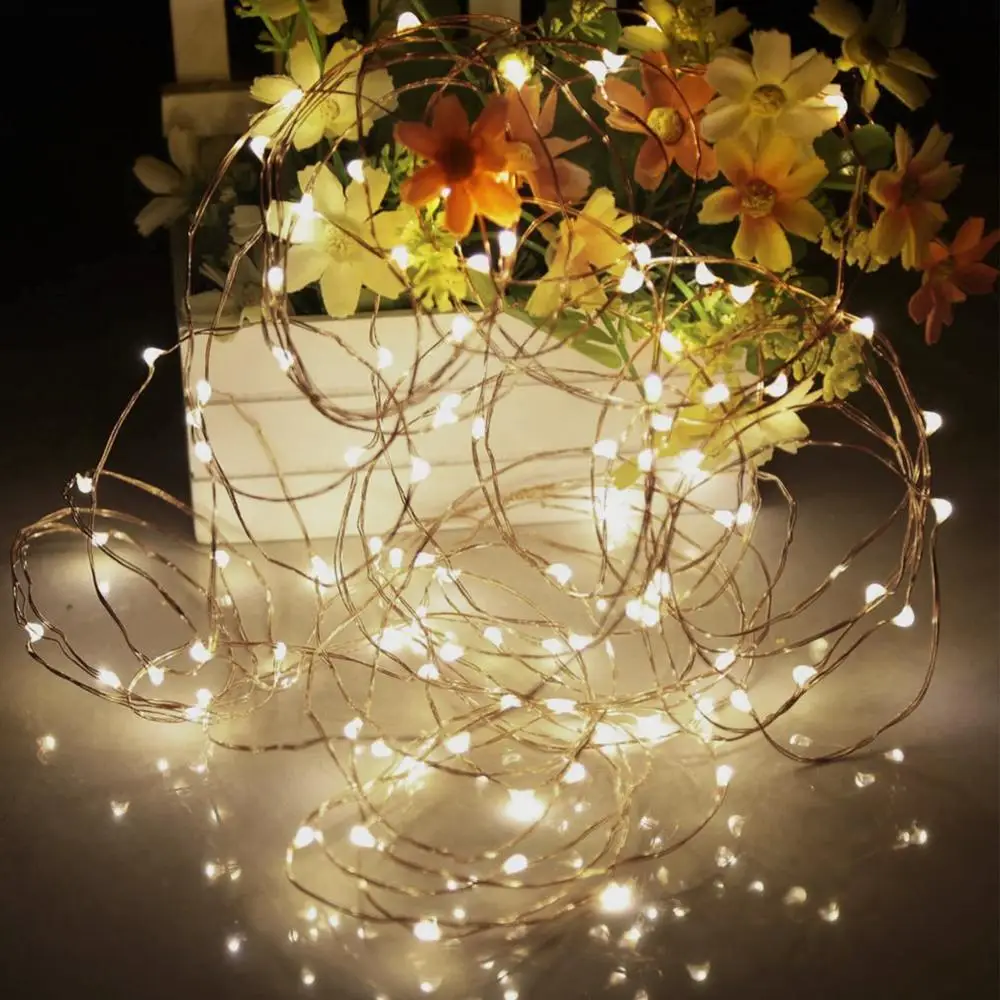 

33ft/10m Remote Control LED String Lights Copper Wire Flexible Outdoor Light