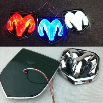 

For Dodge RAM Logo 1500 2500 Jcuv Caliber Car Decoration Auto Rear Trunk Sticker Front Grille Emblem Modified LED Light Styling