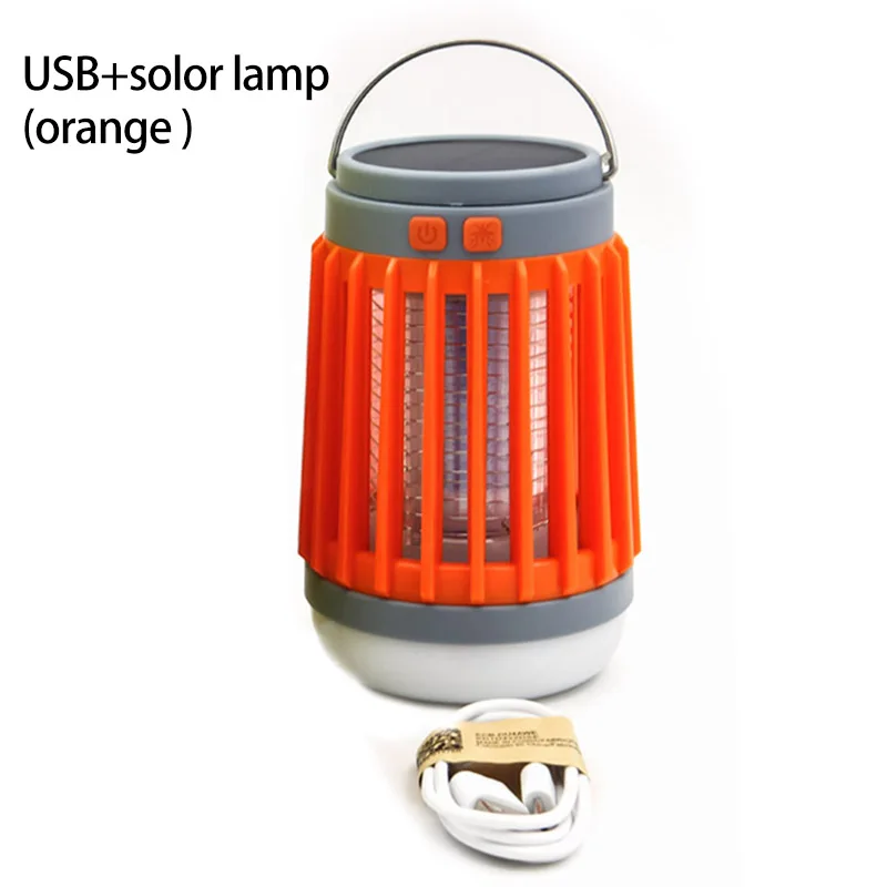 Москитная лампа-убийца от насекомых, УФ-ночник, ловушка для насекомых, фонарь для использования для внутреннего/наружного USB солнечной зарядки