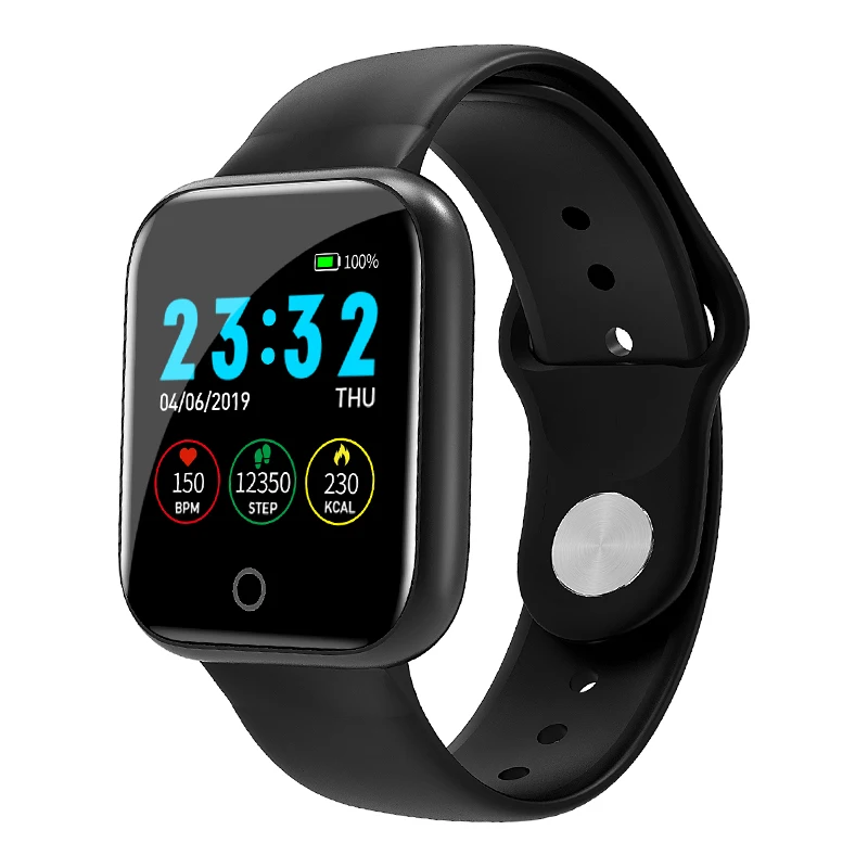 OGEDA мужские умные часы с пульсометром, водонепроницаемые, IP67, фитнес-трекер, кровяное давление, велосипедные Смарт-часы для iOS Android - Цвет: black