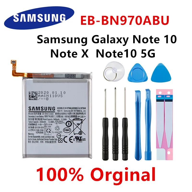 SAMSUNG Orginal EB-BN970ABU Replacement 3500mAh Battery For Samsung Galaxy Note 10 X Note10 NoteX 5G Batteries+Tools | Мобильные