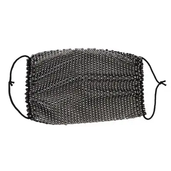 

2020 Grid flash drill Mesh Jewelry Mask Glitter Hollow Heavy Metals Mask Luxury Stylish Facial Accessories Exquisite Gift