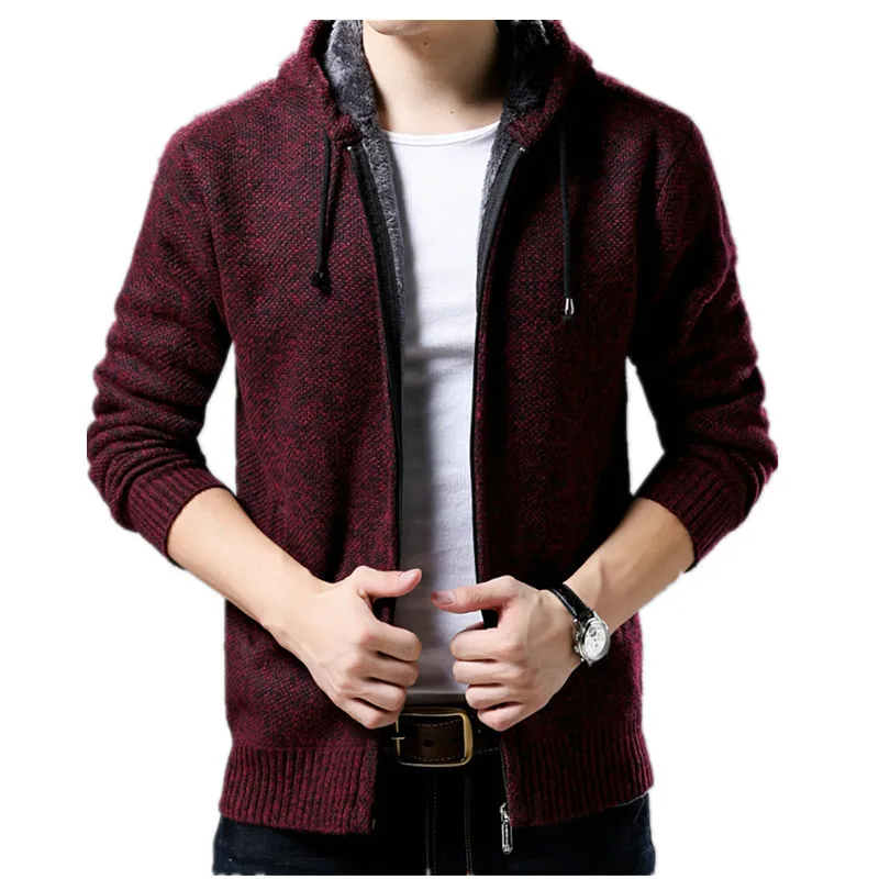 Fashion Men's Sweater Coat Thicken Sweater Winter Male Warm Cashmere Slim Fit Zipper Casual Men Sweater Knitted Coat Fashion Men's Sweater Coat Thicken Sweater Winter Male Warm Cashmere Slim Fit Zipper Casual Men Sweater Knitted Coat