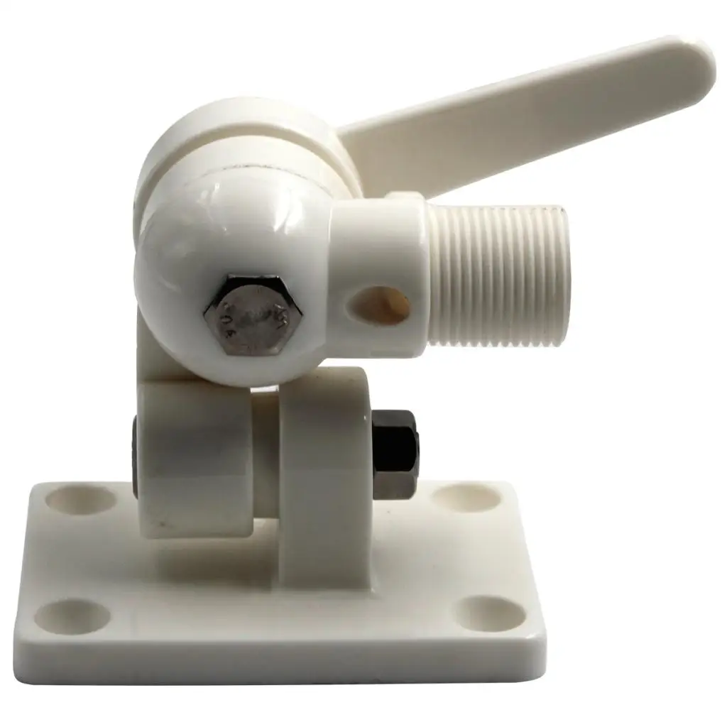 Marine Adjustable Antenna Nylon 4-Way Side/Deck Ratchet Mount for Boats Caravan