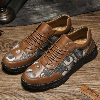 

fashion men shoes lace up casual genuine leather loafers classic oxfords breathable shoe man big size 48 driving shoes for men