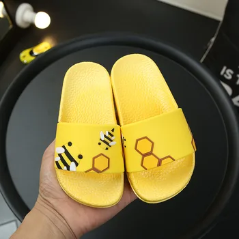

New Parent And Child Casual Slippers Home Bathroom Summer Students A- Line Anti-slip Slipper Cute Cartoon Sandals Comfortable