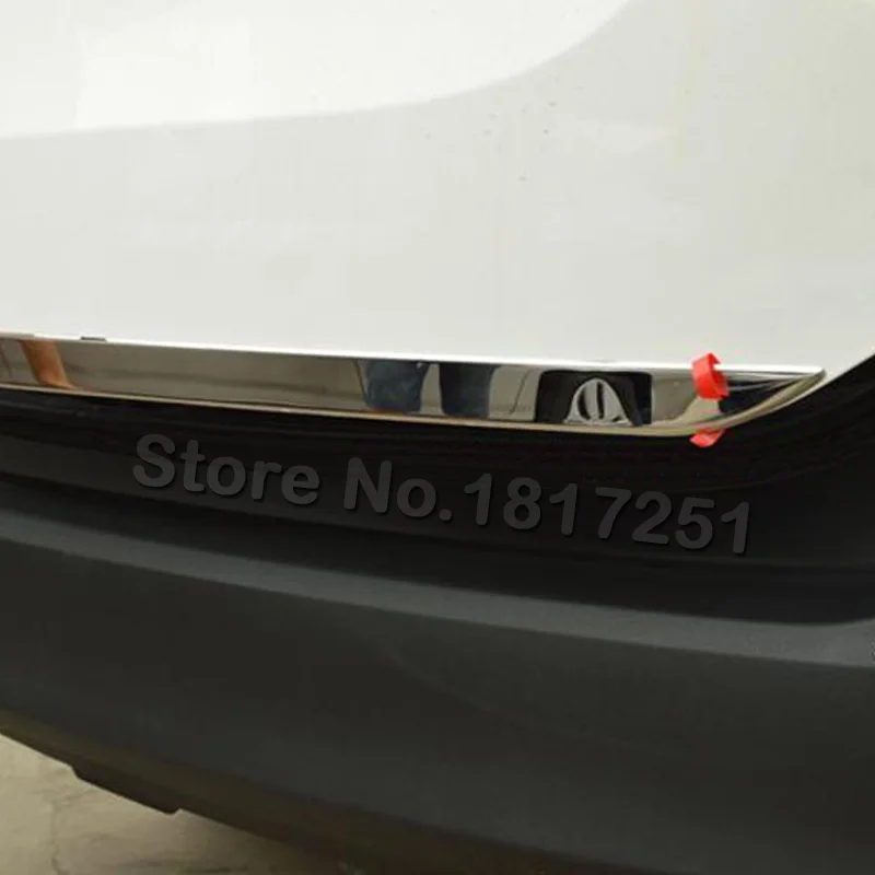 Tailgate Rear Door Bottom Cover Molding Trim Stainless Steel back door trim car Accessories For Toyota RAV4 2013 2014 2015