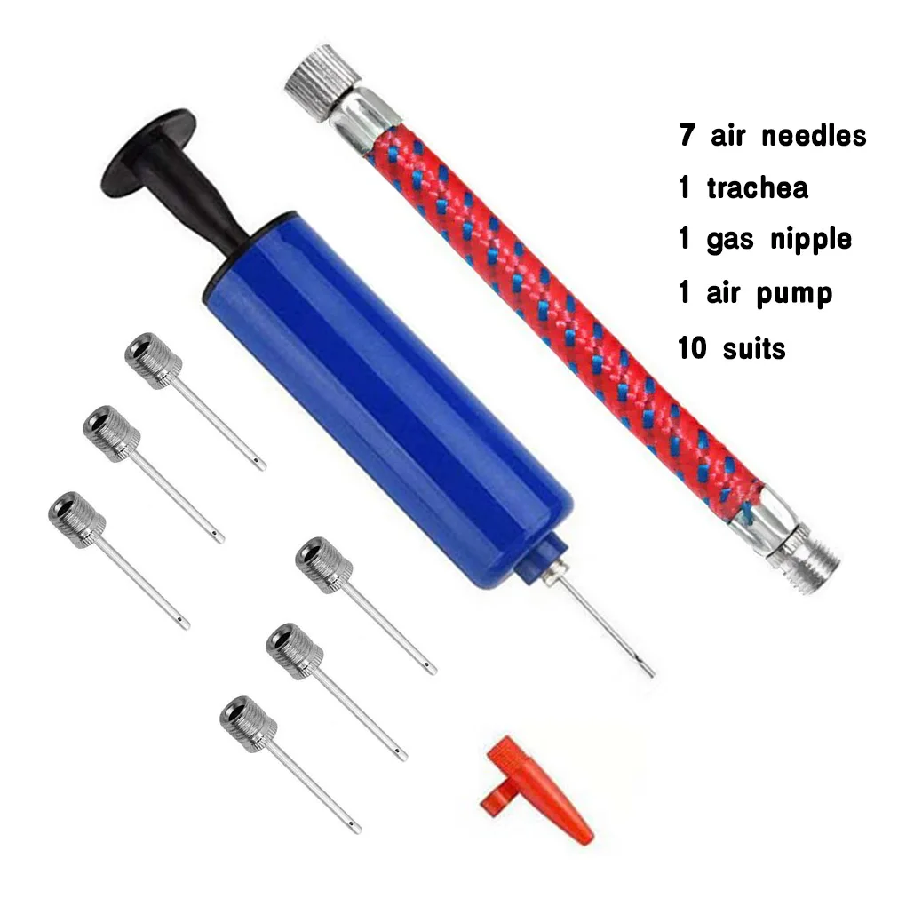 10Pcs/Lot Air Pump Football Soccer Bicycle Bike Inflatable Ball Plastic Hand with Inflating Gas Needle Adapter | Спорт и развлечения