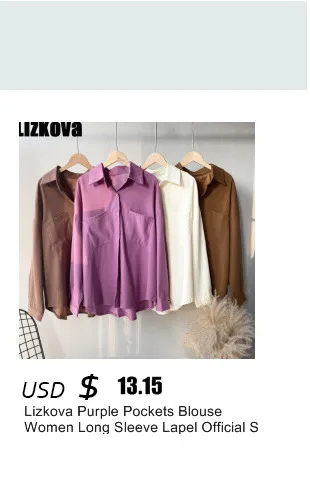 Lizkova White Blouse Women Suede Long Sleeve Formal Shirt 2020 Autumn Lapel Ladies Blouse Streetwear 8866