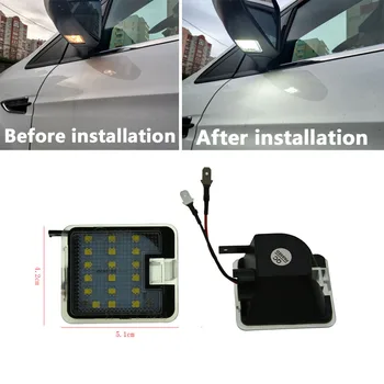 

2pcs/lot High Quality For Ford Focus III/Kuga/Escape/Mondeo IV/C-Max 18 SMD Ultra Bright LED Side Mirror Pudlle Lights