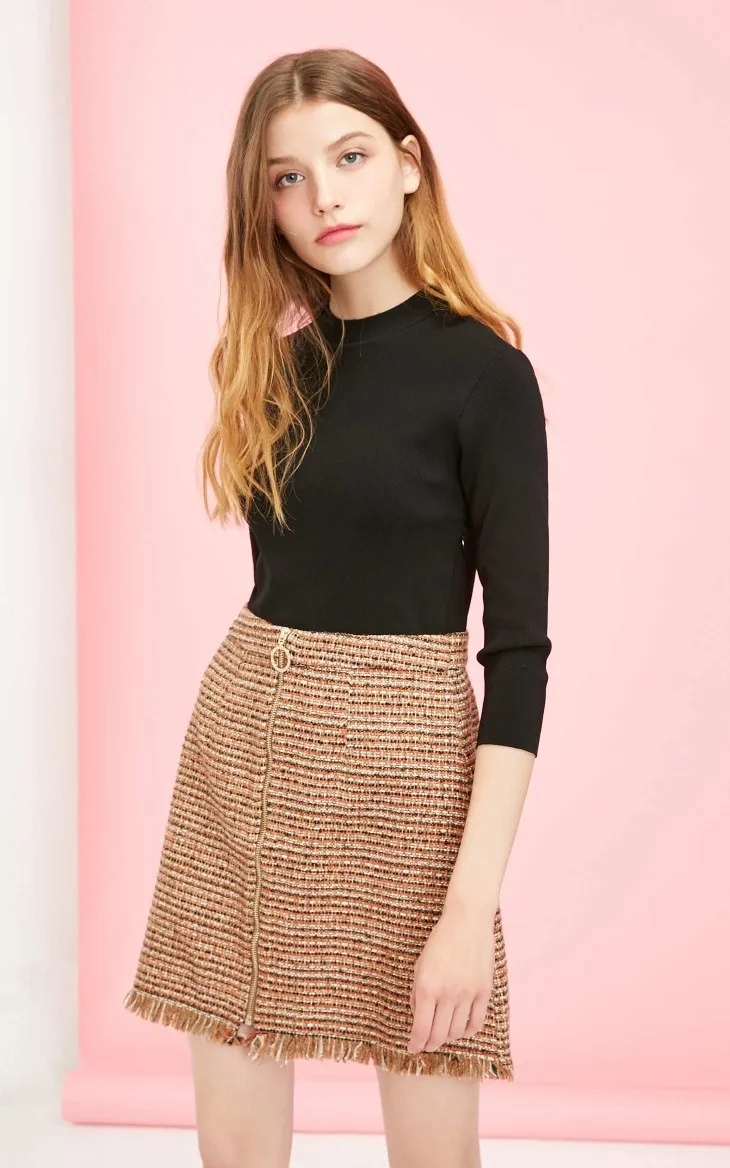 Vero Moda женское OL Стиль сплайсинга шерсть трикотажное платье | 319146509