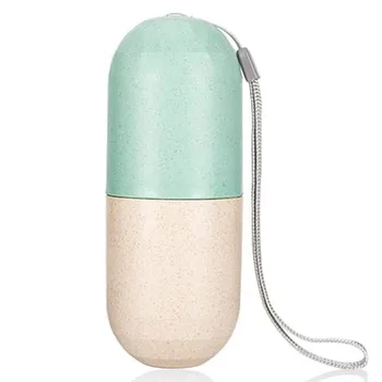 

Weekly Pill Organizer Waterproof Pill Case, Grain Fiber Medicine Organizer Travel 7 Day Pill Box Portable Design to Hold Vitamin