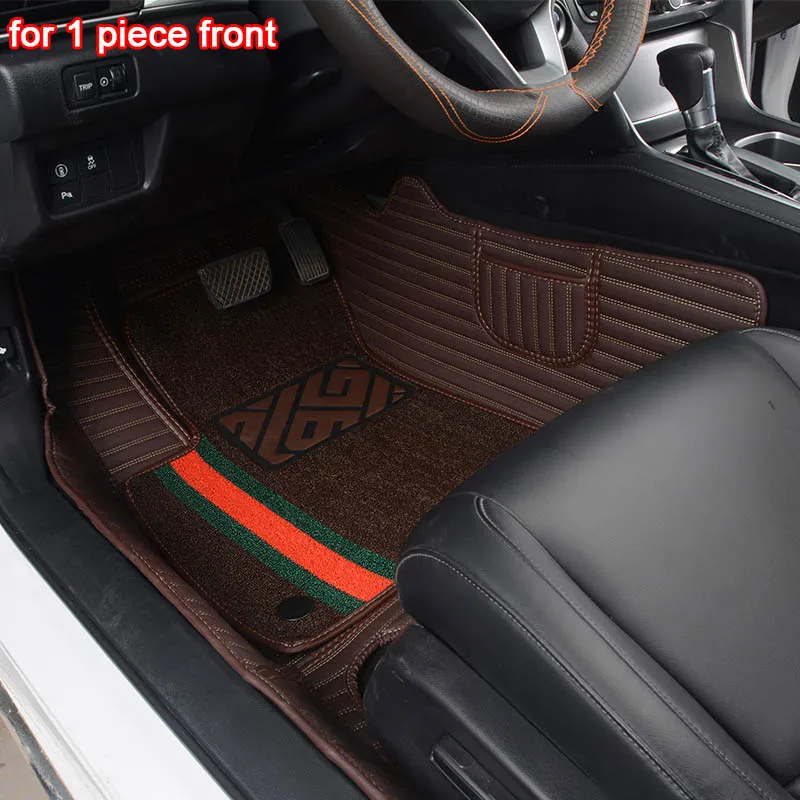 only for 1 piece Пользовательские автомобильные коврики для Toyota 86 Land Cruiser Prado CHR CROWN Zelas Previa WISH Venza Fortuner Sienna, Tundra автомобильные коврики - Название цвета: only for 1 piece