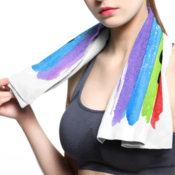 

Rainbow Pride Lgbt Face Towel Cooling ice Utility Enduring Instant Cozy Ice Cold for Enduring Running Jogging Gym