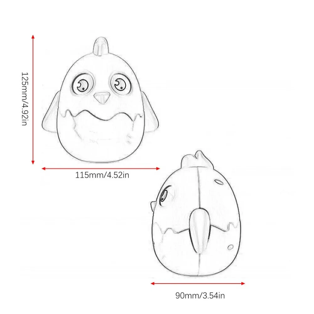 Fun Chicken Shape Tumbler Can Blink And Nod Pet Hand Catch Ball Baby Rattle Toys Educational Toys Gift Toys Rattles