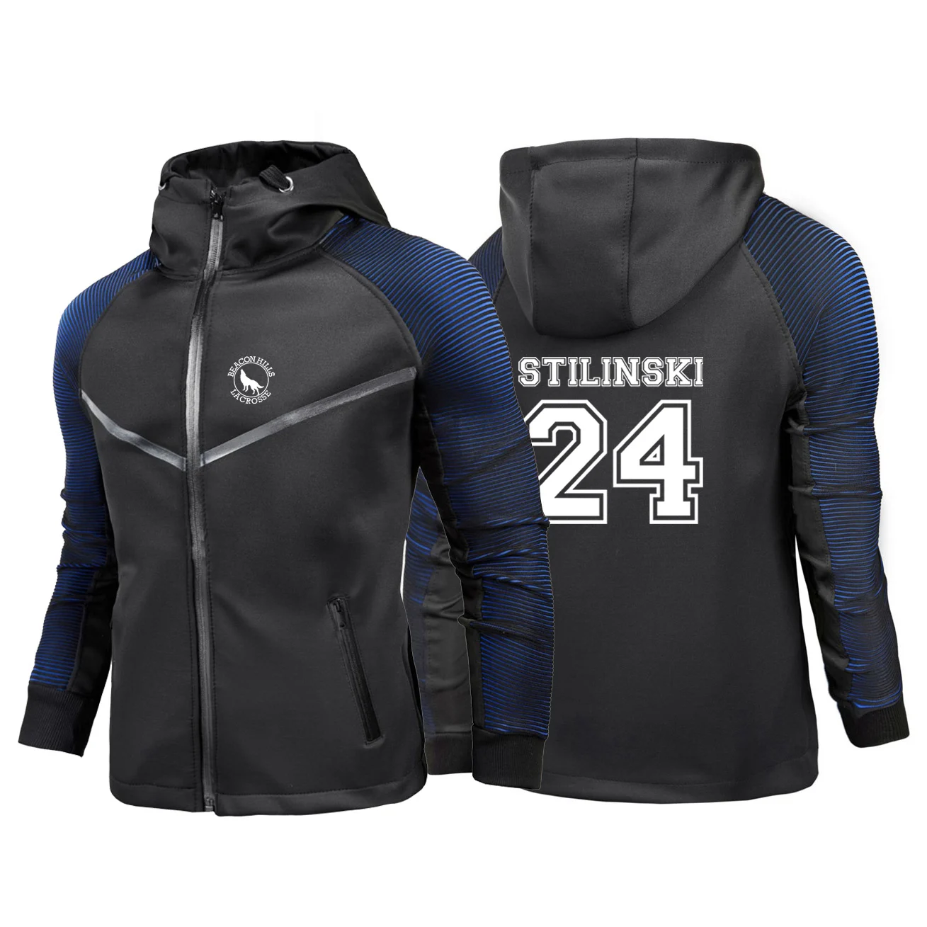 2021 Teen Wolf Mens CoStilinski 24 Lahey McCall at Racing Suit Jacket Casual Personality Gradient Waterproof Coat Clothing Top | Мужская