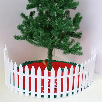 

25pcs Plastic Picket Fence Miniature Courtyard Indoor Garden Fence Christmas Xmas Tree DIY Christmas Decoration