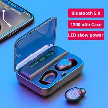 Tws беспроводные наушники Bluetooth гарнитура Led 1200ma power Bank 5d стерео наушники Hifi спортивные наушники для Airdots Redmi Note 8