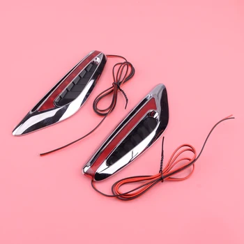 

Universal Red Car Steering Fender LED Side Marker Light Turn Signal Lamps Shark Blade