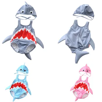 

New Children's Swimsuits Baby Swimming Pool 0-3 Cute Shark Swimsuit Baby One-piece Swimsuit Boy Girl Swimwear