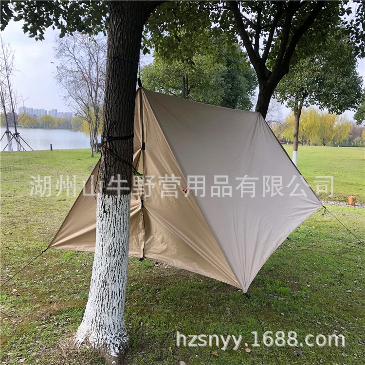 Multi-functional Awning Hammock Cover A- line Outdoor Tent College Style Beach Mat Moisture-Proof Mat Anti-Rainwater Ultraviolet