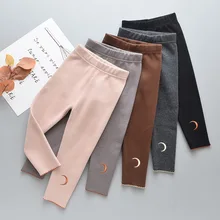 Осенне-зимние новые стильные детские леггинсы новые стильные осенние женские леггинсы с Луной детские штаны