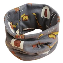 Осенне-зимний детский хлопковый шарф, шарф для девочек и мальчиков, шарфы с героями мультфильмов, детский волшебный шейный платок с воротником