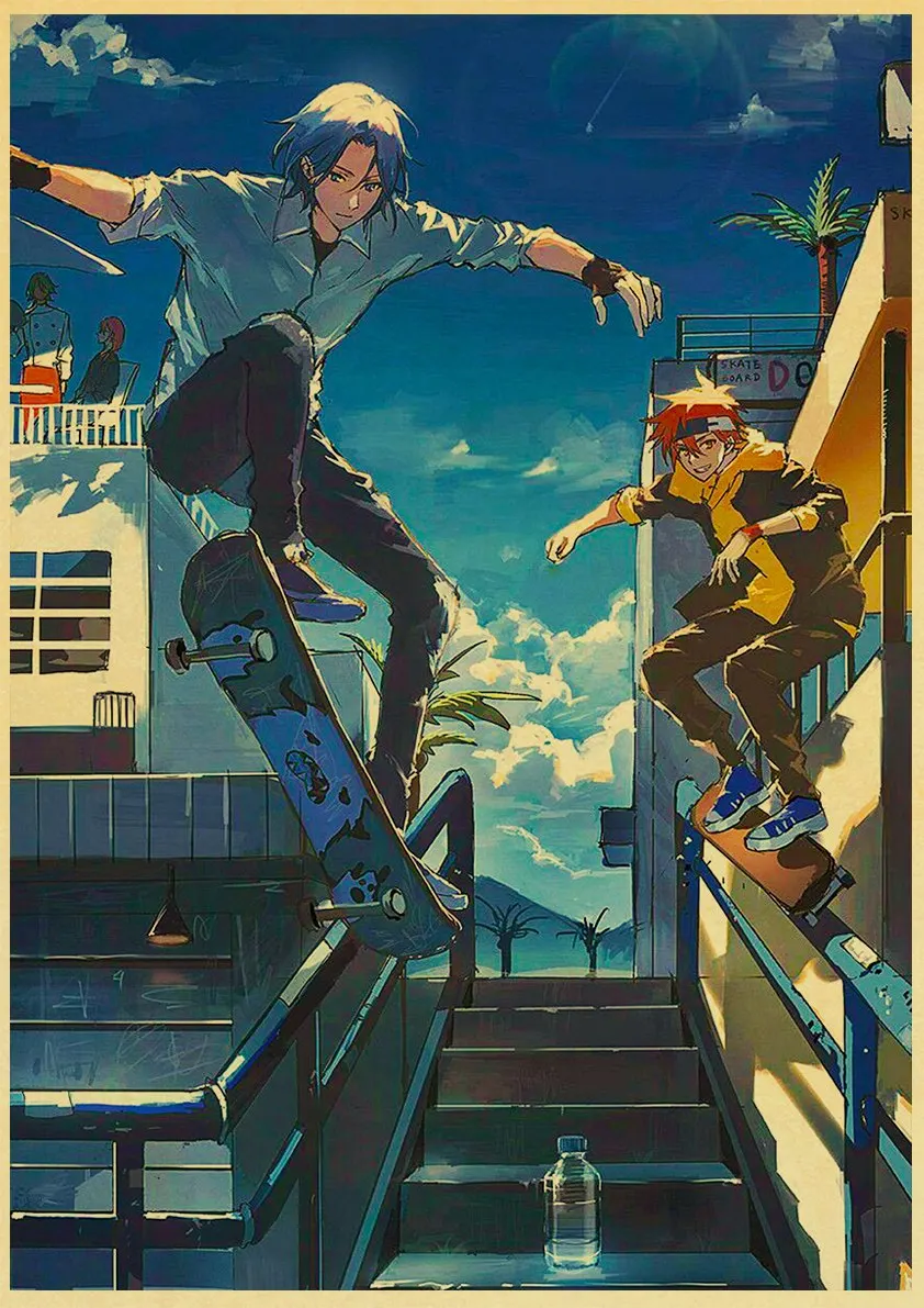 Anime SK8 the Infinity Poster Home Room Decoration Wall Stickers Vintage Kraft Paper Posters Cartoon Art Painting