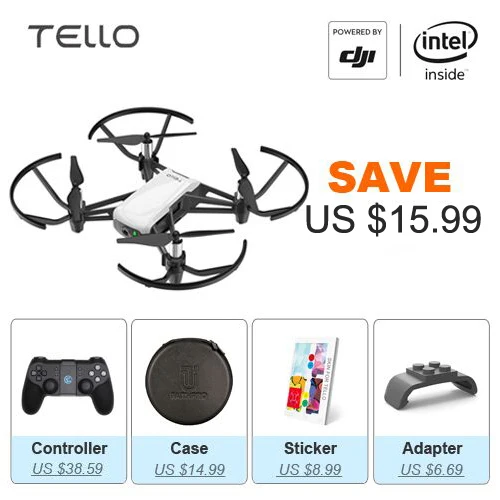 4 in 1 Set DJI Tello камера Дрон Ryze Tello Дрон с кодированием образование 720P HD Трансмиссия квадрокоптера FVR вертолет камера DJI Дрон - Цвет: 4 in 1 Set