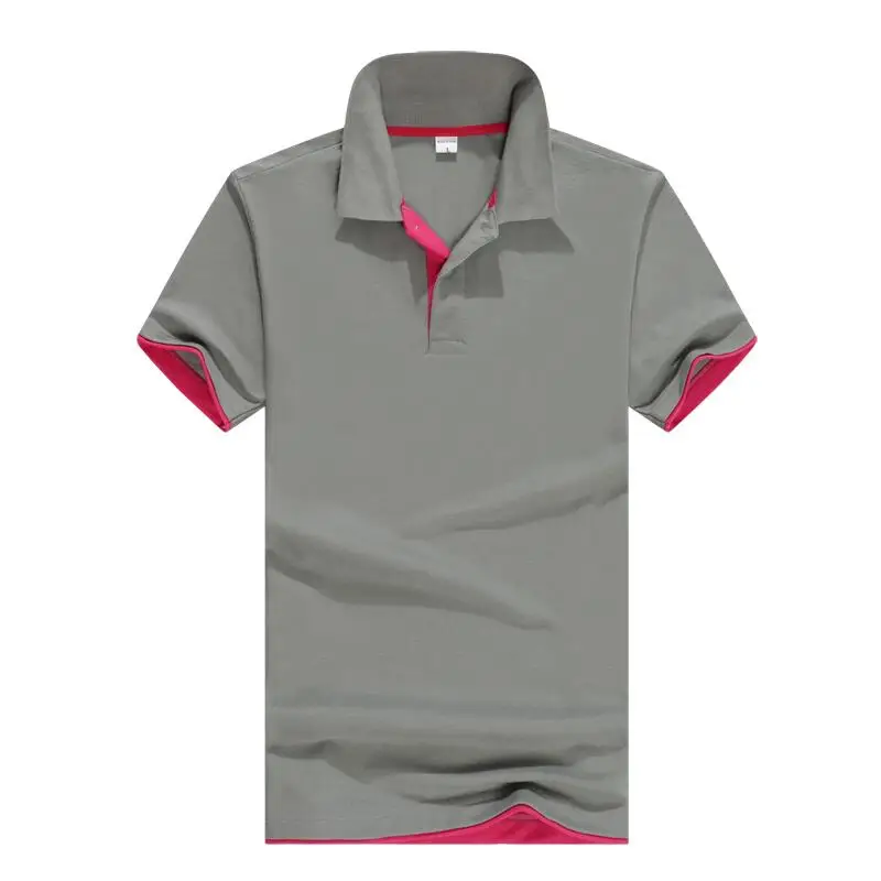 Летняя мужская повседневная хлопковая Однотонная рубашка поло, Мужская дышащая футболка с коротким рукавом для гольфа и тенниса, новая брендовая одежда - Color: 5