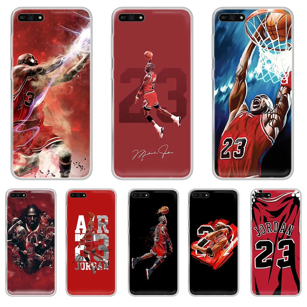 

Michael basketball Jordan silicone bumper Transparent Phone Case hull For HUAWEI honor mate 7A 8S 8X 9 9X 10 20 30 pro lite