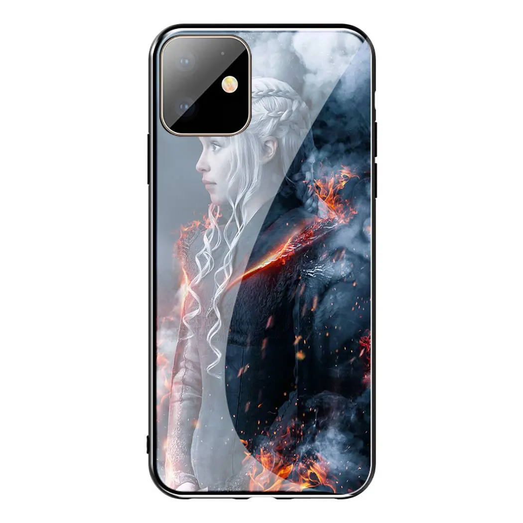 Эмилия Кларк жесткий чехол из закаленного стекла для телефона для Apple iPhone 11 Pro XS Max XR X 8 7 6S Plus 5S SE - Цвет: TG12